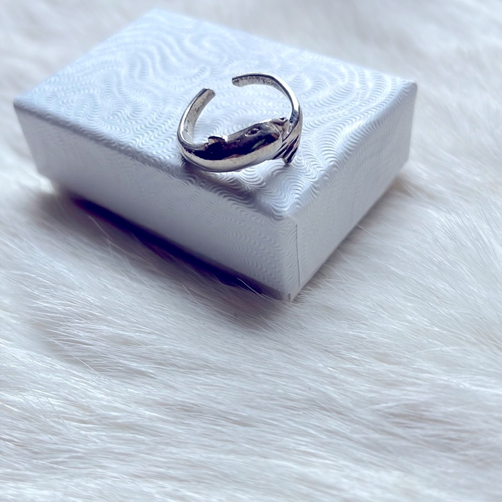 Sterling silver dolphin, toe ring